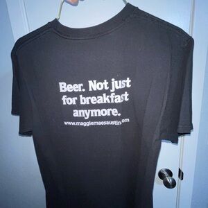 Black Graphic T-Shirt with White Text